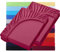 NatureMark Basic 2er Set Jersey Spannbettlaken 90 x 190 cm - 100 x 200 cm - 25 cm Steg - 100x200cm Spannbetttuch - 100% Baumwolle, Bordeaux rot