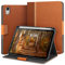 KingBlanc Hülle für iPad Mini 7 (A17 Pro), iPad Mini 7./6. Generation (2024/2021 8,3 Zoll) mit Pencil Halter, Smart Cover aus PU-Leder mit Standfunktion, Magnetverschluss, Braun