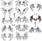 craspire Halloween Evil Wings Klare Gummistempel Hexe Fledermaus Gothic Transparente Silikonsiegel Stempel Urlaub Journaling Kartenherstellung DIY Scrapbooking Fotorahmen Album Partygeschenk Dekor
