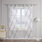SCHOAL Schiebegardinen mit Schlaufen Transparente Schiebevorhang 2er Set Voile Gardinenschal Fensterschal mit glänzenden Wellen Muster BxH 57x225cm Braun