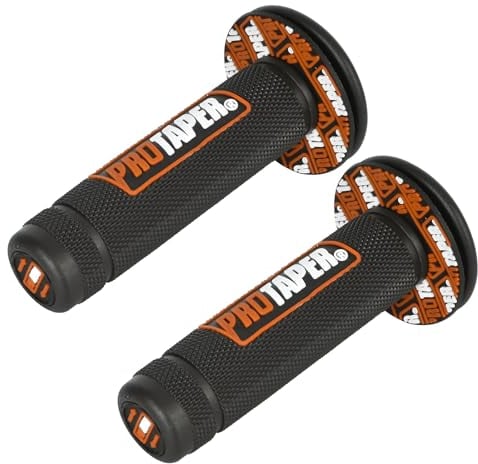 DecorDwell Motorcycle Handle Grips,Motocross Grip,Universal Silicone Motorcycle Handlebars,Non-Slip Durable for Pro Grip,Off-Road Motorcycle Handle Grips,φ22φ24Handle Bar (Orange)