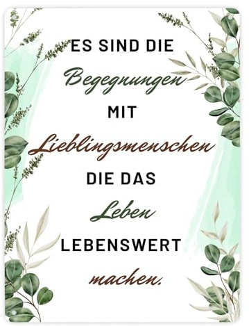 Es sind die Begegnungen mit Lieblingsmenschen Metallschild XXL in 28x38 cm die das Leben lebenswert machen - ein liebevolles Schild für deine Freunde zum Geburtstag