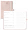 POPRUN Taschenkalender 2025 Klein Notizbuch (Aug.2024-Dez.2025), ca. A6 (16 x 10,5 cm), kalender 2025 Klein mit Softcover - Terminplaner mit PU-Leder - Zartrosa