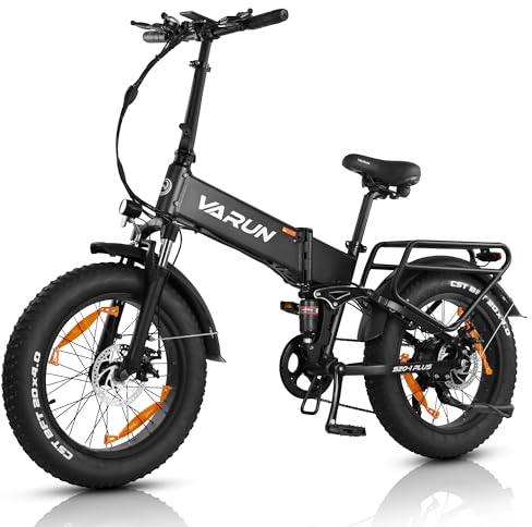 VARUN E Bike 20 * 4,0 Zoll Mountainbike, Elektrofahrrad Klapprad mit 250W Motor, 48V13Ah Lithium-Batterie, LCD-Meter, geeignet für Berg Schnee, Straße Fahren