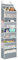 Univivi 5-Shelf Hanging Storage Pockets, Over Door Storage Organiser, Back of Door Organizer with Perspective Grids and 6 Side Mesh Pockets, for Bedroom Living Room (Grey)