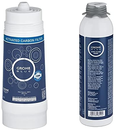 GROHE Blue Filtro de recambio para sistemas de agua filtrada + Cartucho de Limpieza