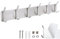 Qiannhee Hakenleiste Edelstahl ohne Bohren Kleiderhaken 43cm 6 Haken Silber Garderobenleiste ohne Bohren Garderobenhaken Leiste für Badezimmer Küche Bettzimmer Wandgarderobe Handtaschen Wohnstube