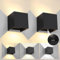 Mille Lucciole LED Wandleuchten Innen/Außen 2 Stücke Wandleuchte Einstellbarer 3 Lichtfarben LED Wandlampe Innen Auf und ab Einstellbarer Lichtstrahl Außenwandleuchte 12W IP65 Wasserdichte Schwarz