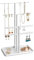 pickpiff Schmuck Organizers, Schmuckständer 32cm Groß, 4 Ebenen Robust Schmuckaufbewahrung, Schmuckhalter, Schmucktablett, Weiß