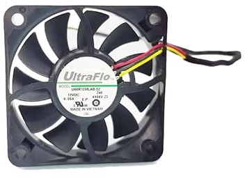 Zyvpee® Ventilateur de refroidissement U60R12MLAB-52 Z40 6 cm 12 V 60 mm 0,05 A 3 fils U60R12MLAB-52Z40