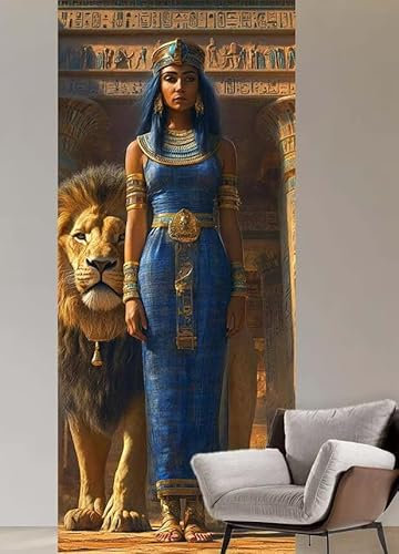 Pintura por Números Adultos Egipto Pintar por Numeros Grande XXL 50x120cm León Paint by Numbers Kit de Manualidades Niños DIY Pintura al óleo Colorear por Numbers Lienzo Art Decor Hogar Regalo K98