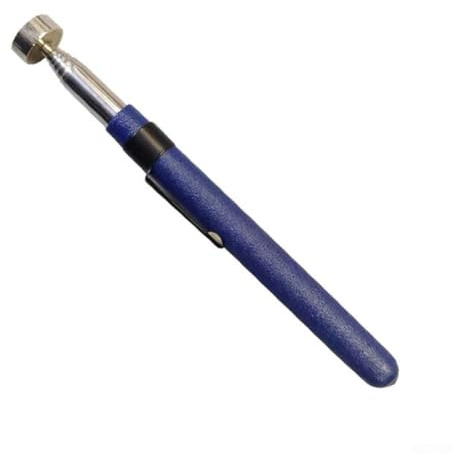 Rod Metal Pickup Device Stainless Steel Extendable Telescopic Retrieving Magnet for Picking Up Screws Nails Plus Small Magnetic Objects in Hard to Reach Areas（8Lb Blue）