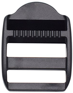 Fibbia a scorrimento per cinghie dello zaino, in plastica, 25 mm, confezione da 10