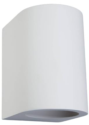 Lindby Wandleuchte, Wandlampe Innen 'Zaio' (Modern) in Weiß aus Gips/Ton u.a. für Wohnzimmer & Esszimmer (1 flammig, G9) - Wandstrahler, Wandbeleuchtung Schlafzimmer/Wohnzimmer, Licht nach oben
