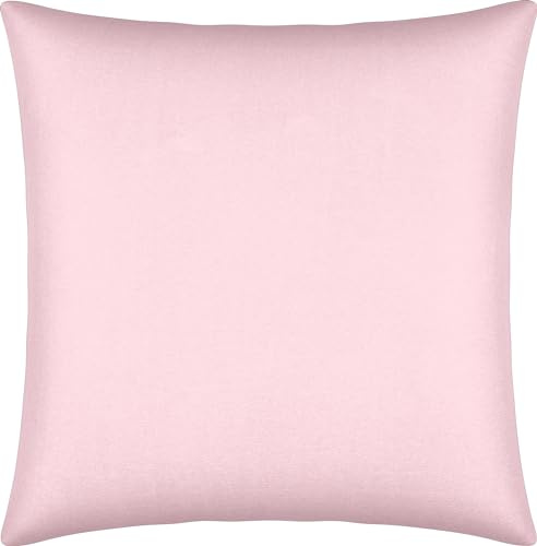 Erwin Müller Kissenbezug, Kissenhülle Single-Jersey Murnau - rosé Größe 80x80 cm - bügelfrei, strapazierstark, elastisch, mit Reißverschluss