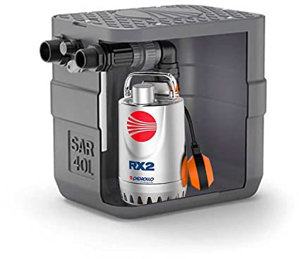 Estación De Elevación Pedrollo SAR 40 RXM 1 40L Agua De Lluvia/Aguas Residuales Monofásico 4.8 M3/h Verde Polietileno De Alta Densidad Clásico