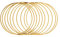 Rayher 25215616 Metallringe, 10 Stück (1er Pack), 20 cm ø, gold beschichtet, Stärke ca. 3 mm, Drahtringe zum Basteln, für Wickeltechnik, Traumfänger, Floristik, Hochzeitskranz, Hoops