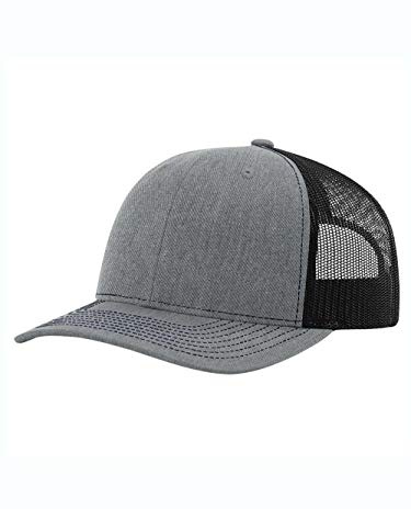 Richardson Youth Trucker Snapback Cap One Size Heather Grey/Black