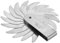 Marhynchus Radiusanzeige, R0.3-1.5/R1-6.5/R7-14.5/R15-25//R25-50/R52-100MM Radiusfiletanzeige aus rostfreiem Stahl(R25-50MM)