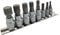 Spline Bit Socket Set 8Pc 12 Point Triple Square Bits 1/4 & 3/8 Drive M4-M16