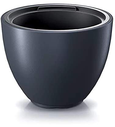 Maceta HEOS 10L., Con depósito, dimensiones (mm) 298x298x230, color Antracita