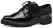 MARCO TOZZI Damen Schnürschuhe Vegan Lack, Schwarz (Black Patent), 41 EU