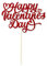 AKH® Valentinstag Glitzer Kuchendekoration | Happy Valentines Day Kuchendekoration | Valentinstag Kuchenplektren Hochzeit Jahrestag Party Kuchen Dekorationen Zubehör | 19 cm
