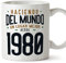 MUGFFINS Tazas 1980 Cumpleaños - En Español - Haciendo del Mundo un Lugar Mejor - 11 oz / 330 ml - Regalo original y divertido