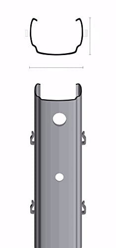 MARRA EDILE SET 5 PEZZI PALO CON ASOLE ESTERNE PALI VIGNETO RECINZIONE ACCIAIO ZINCATO H 250 CM