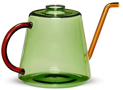 Dezain® - Gießkanne Raili 1l aus Glas | kleine Gießkanne für Zimmerpflanzen & Balkon-Blumen | Indoor Watering Can | skandinavisches Design | Mini Gießkanne in Hellgrün