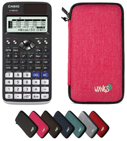 Casio fx-991EX incluso una custodia protettiva WYNGS in rosa - Pacchetto base