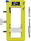 Door Hinge Jig, Door Hinge Router Template,Door Hinge Mortiser, Hinge Installation Kit Fits 3” to 5” Length and 1/4” or 5/8” Thickness Door Hinge, Yellow