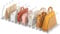Ronlap Divisores de estantes, almacenamiento de bolsos, estante de armario, organizador de ropa ajustable, organizador de bolso, para cocina, armario, baño, 8 piezas, transparente