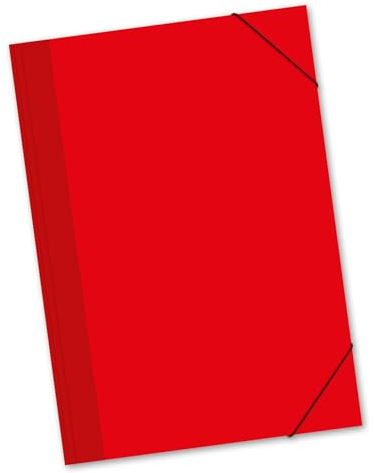 itenga große Zeichenmappe DIN A2 - Farbauswahl - Gummizugmappe Sammelmappe - für Kinder Jugendliche Schüler Mädchen Jungen Erwachsene (rot)
