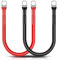 GUNGY Cable Batterie Voiture 14mm² 30cm Câble Onduleur de Batterie 6AWG 12V Câble de Batterie avec M8 Cosses à œillets pour Camion Auto Moto Marine Solaire Rouge et Noir 2 Pièces