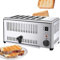 Commercial Stainless Steel Toaster, 6 Slices Toaster with Extra-Wide Bread Slots, 5 Shade Settings, Defrost/Reheat/Cancel Functions, Rapid Bake Toaster - Ideal for Home Store Hotel Party Use