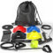 ADV Trainingsset V2: Tennistrainer-Ausrüstung für Tennistraining, Praxis & Übungen – inklusive Zähl-Springseil, Widerstandsbänder, Stretchbänder für Übungen, Tennis-Trainer-Rebound-Ball & Kegel