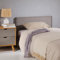 IDIMEX Kopfteil Anisa gepolstert 90cm grau – Elegantes Bettkopfteil in Melange-Optik, Headboard mit Stoffbezug, langlebig und bequem, Bettrückwand
