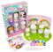 Gabby's Dollhouse Kids Model Painting Set - 10 Vibrant Paints, 2 Paintbrushes, 5 Sticker Sheets & Play Scene Craft Kit