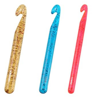Canollo Häkelnadel 12 mm 15 mm 18mm, 3 Farbe Häkelnadeln Set, 3 Stück Groß Crochet Hook, Ergonomische Chunky Häkelnadel für Anfänger, Transparente Häkeln zum Dicke Wolle, Teppiche, Bulky Garn Project
