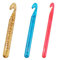 Canollo Häkelnadel 12 mm 15 mm 18mm, 3 Farbe Häkelnadeln Set, 3 Stück Groß Crochet Hook, Ergonomische Chunky Häkelnadel für Anfänger, Transparente Häkeln zum Dicke Wolle, Teppiche, Bulky Garn Project