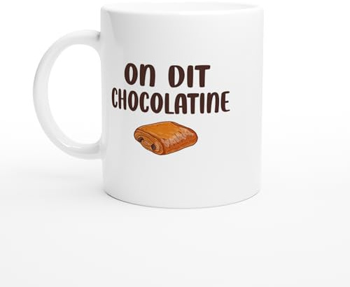 PassionCadeau Mug On Dit Chocolatine – Tasse Humour Petit Déjeuner – Idée Cadeau Sud-Ouest – Mug Original Débat Viennoiserie – Cadeau Région Occitanie