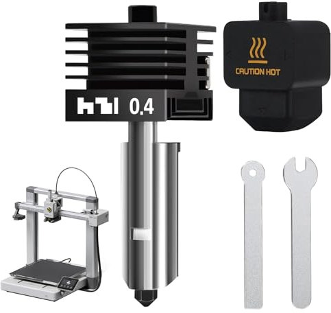 0,4 mm Temperato Hotend per Bambu Lab H2D Combo 3D Printer Hardened Steel Hot End Regular Extruder Kit, con custodia extra in silicone, testina di ricambio per Bambu Lab H2D ACE Pro/A1/A1 Mini Laser
