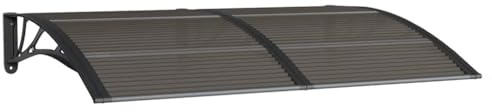 LKJephalotrop Marquesina para puerta de casa, 150 x 100 cm, de policarbonato, con soporte de ABS y barras de aluminio, para puerta de casa, entrada lateral, ventana