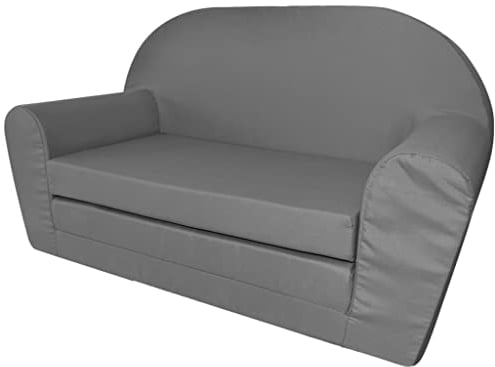 vidaXL Kindersofa mit Bettfunktion Sessel Schlafsofa Lounge Kinderzimmer Grau