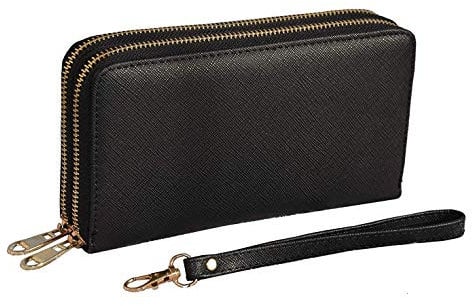 GreSel Portafoglio Donna In SimilPelle, con Cerniera Zip e Portamonete