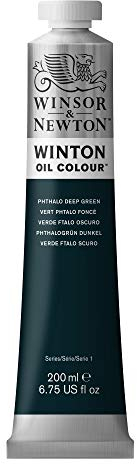 Winsor & Newton Winton Pintura al óleo, verde ftalo oscuro, 200 ml