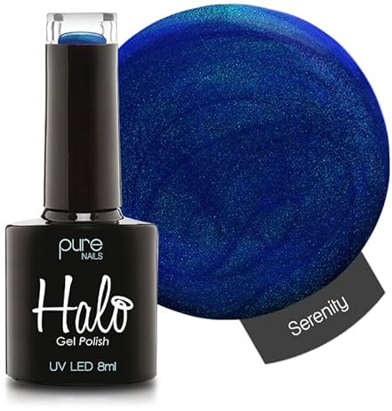 Halo Gel Polish 8ml - Serenity. UV/LED Gel Nail Polish, Long Lasting & Easy To Apply. Nail Art For Manicure. Gel Polish For Professional & Home Use.