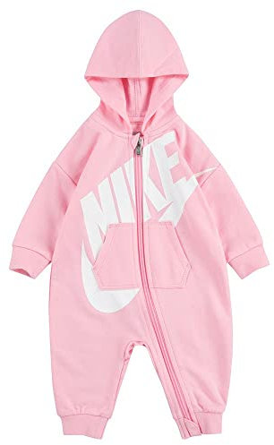 Nike - Tutina Intera Coverall Bimba Pagliaccetto Neonata 5NB954 A8F Rosa - 9 Mesi, Rosa