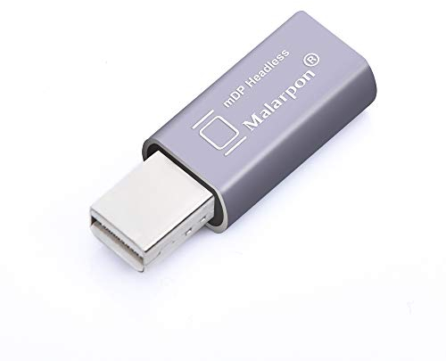 Malarpon Mini DispalyPort Headless Ghost Display Emulator mit blauem Licht für PC 4K Mini DP Dummy Plug (passend für Headless 1080@60Hz-3840x2160@17Hz) 1P